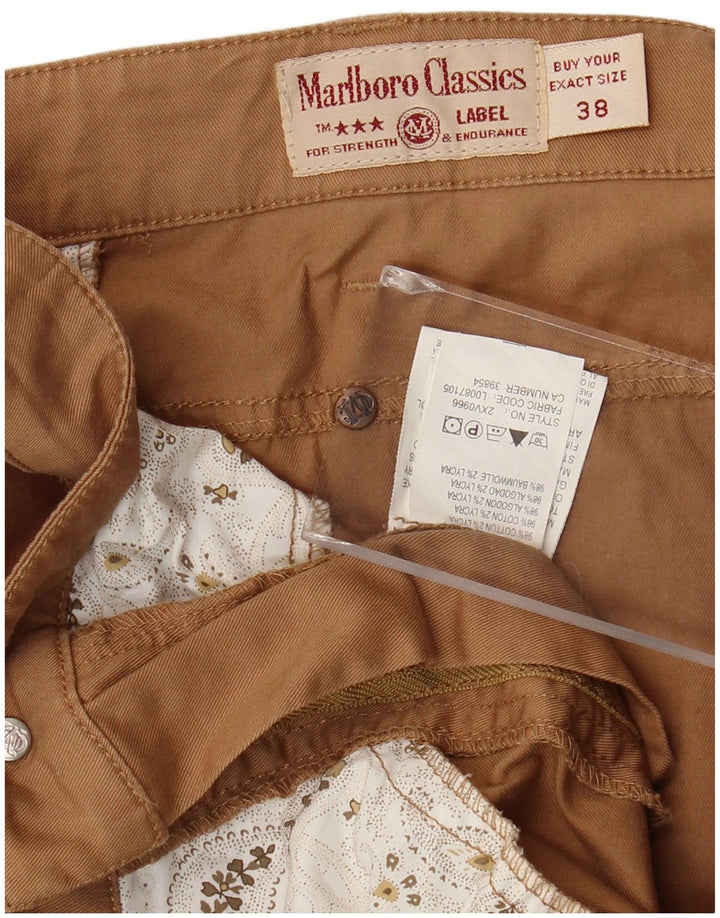 Calça cortada feminina Marlboro Classics W38 L24 algodão marrom