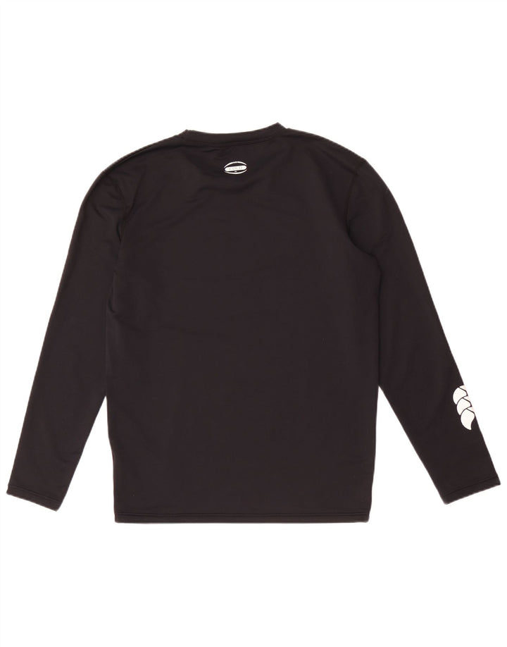 Top gráfico masculino Canterbury manga comprida pequeno nylon preto