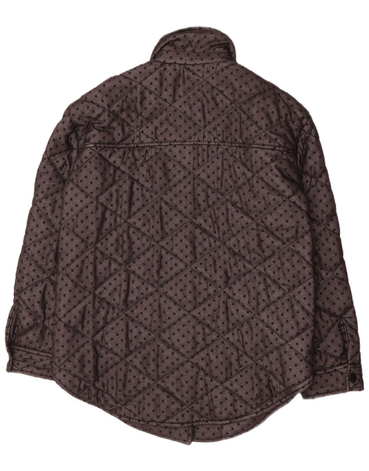 Fase Oito Jaqueta acolchoada feminina de grandes dimensões UK 8 Small Black Spotted