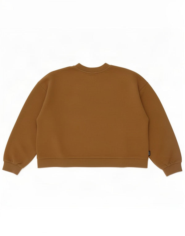Vans feminino gráfico oversized moletom jumper UK 16 grande algodão marrom