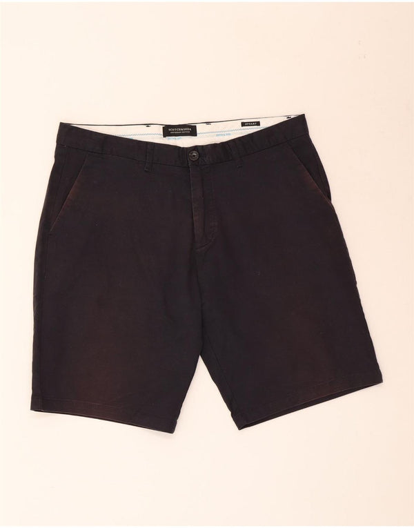 Scotch & Soda Mens Stuart Chino Shorts W32 Médio Azul Marinho Algodão