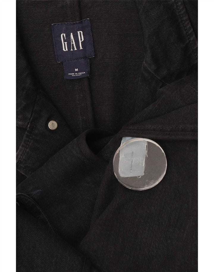 Jaqueta jeans masculina Gap Reino Unido 38 algodão preto médio