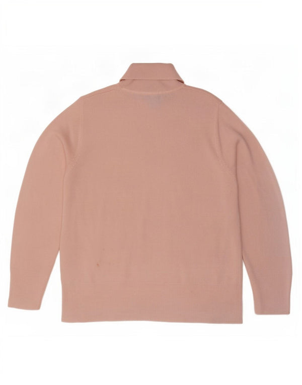Suéter feminino Marks & Spencer com gola redonda Reino Unido 18 XL rosa acrílico