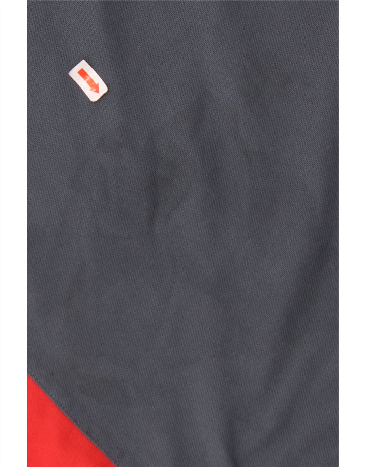 ADIDAS Mens T-Shirt Top Pequeno Cinza Colourblock Poliéster