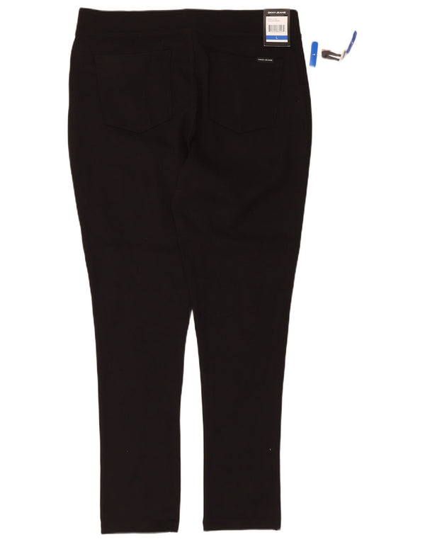 Calça feminina casual skinny Dkny grande W34 L28 preta viscose