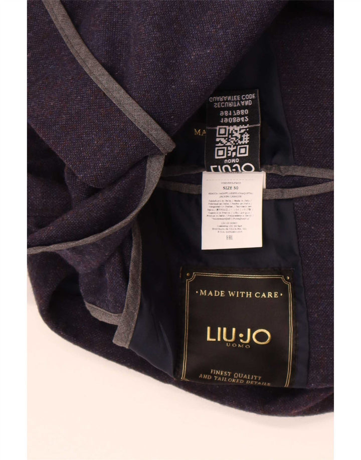 Jaqueta blazer masculina Liu Jo com 2 botões IT 50 poliéster azul marinho grande