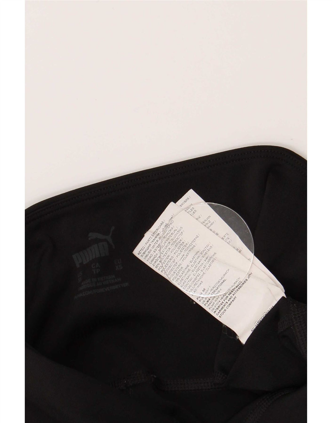 Leggings Puma Feminino UK 6 XS Preto Poliéster Manchado