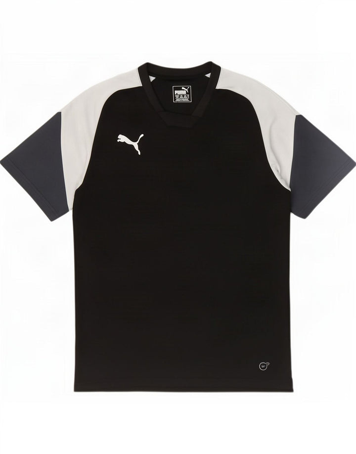 Puma Camiseta Masculina Top Médio Preto Colorblock Poliéster