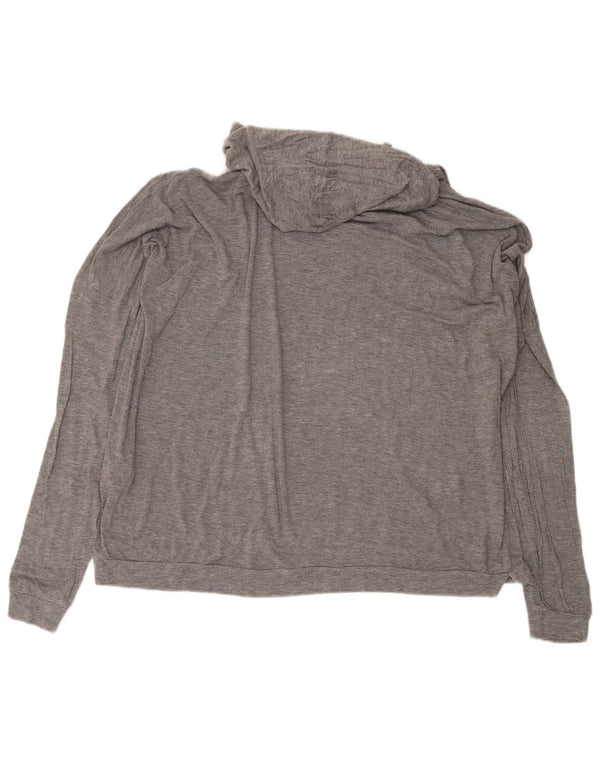 Zara Womens Trafaluc Oversized Hoodie Jumper Reino Unido 16 Grande Cinza Modal