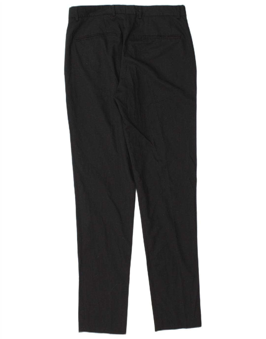 Zara Mens Slim Chino Calças EU 38 Pequeno W30 L32 Poliéster Preto