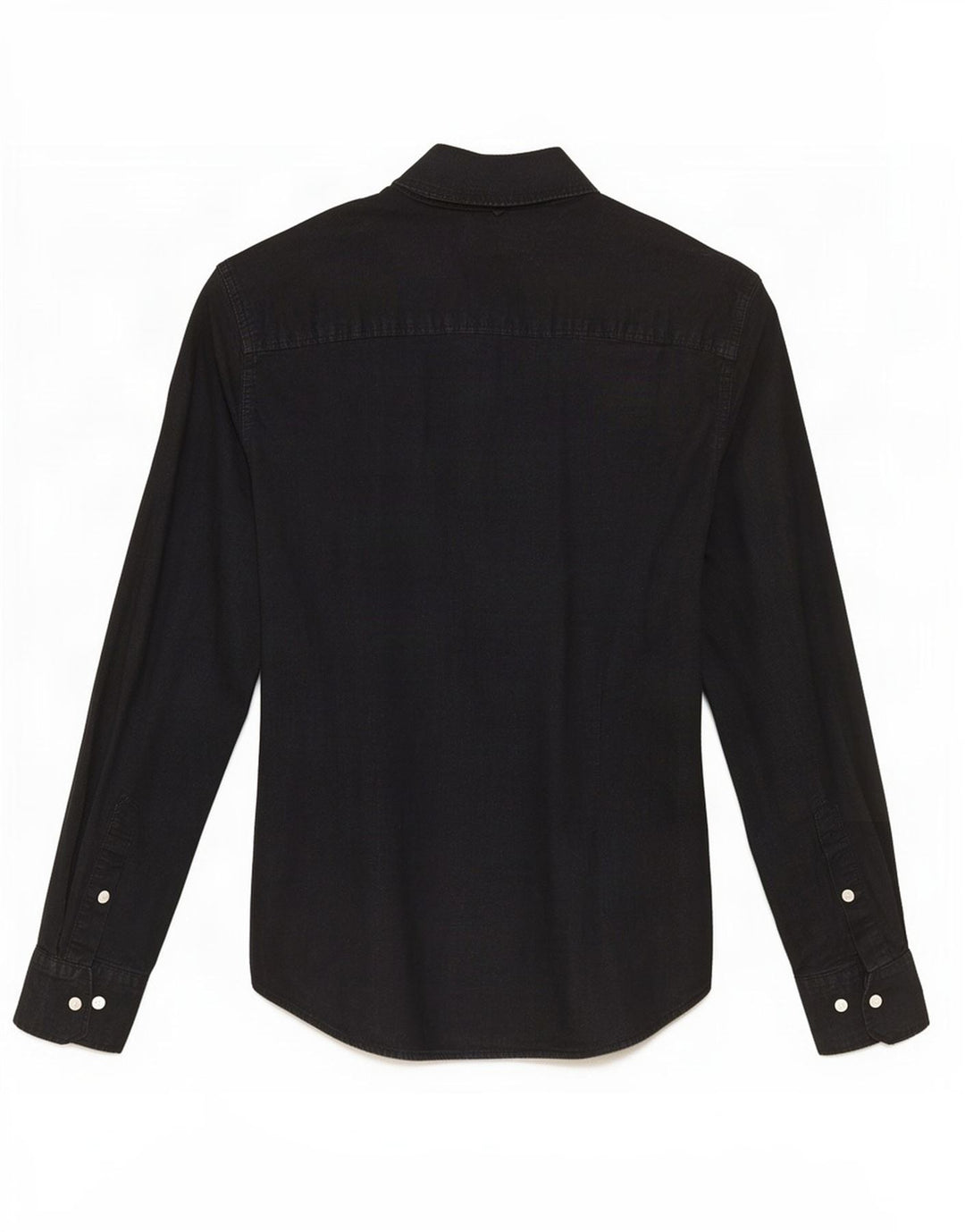 Camisa masculina Tommy Hilfiger Slim Fit média preta de algodão clássica