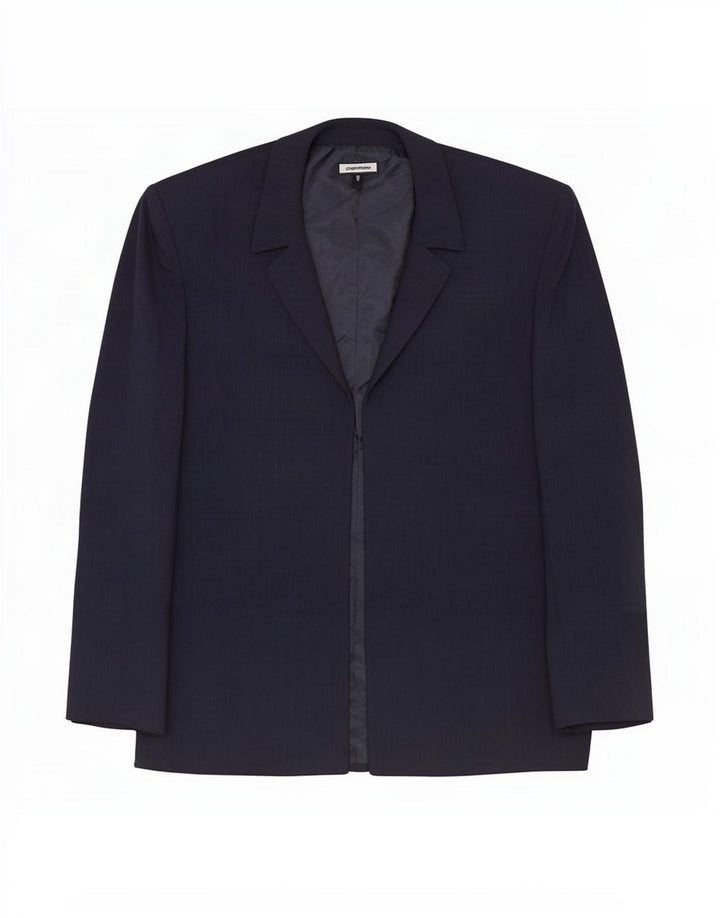Jaqueta Blazer Feminina Marks & Spencer Reino Unido 14 Grande Azul Marinho Poliéster