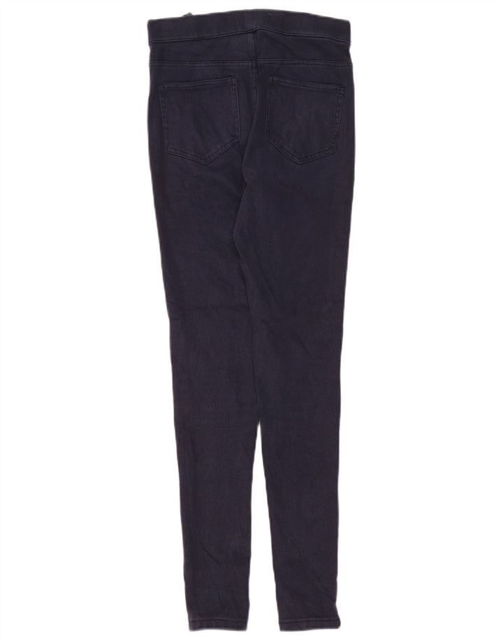 Calça casual feminina MARKS & SPENCER UK 8 pequena W26 L27 azul marinho