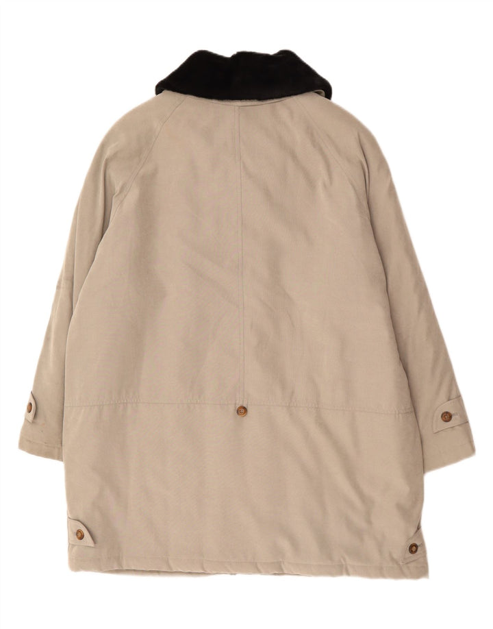 ST. Sobretudo feminino BERNARD UK 20 2XL cinza colorblock poliéster