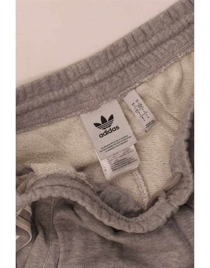 Shorts esportivos masculinos Adidas grande algodão manchado cinza