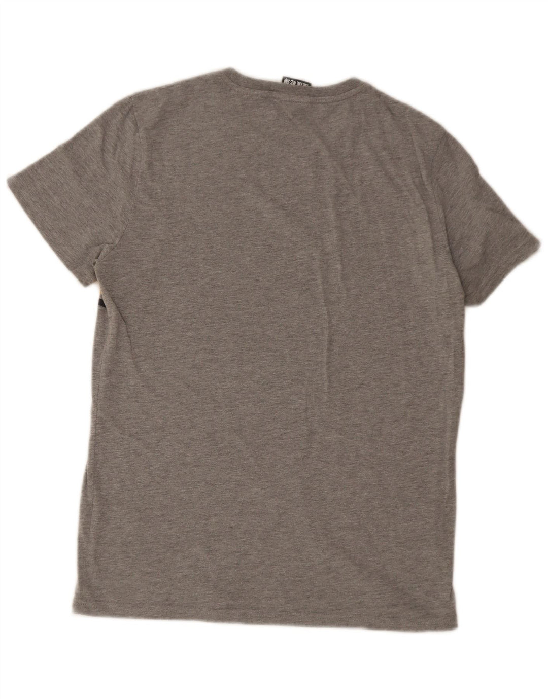 Camiseta masculina Superdry com estampa gráfica cinza médio algodão colorblock