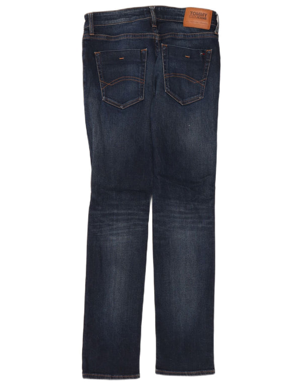 Tommy Hilfiger Masculino Slim Jeans W32 L32 Azul Marinho Algodão