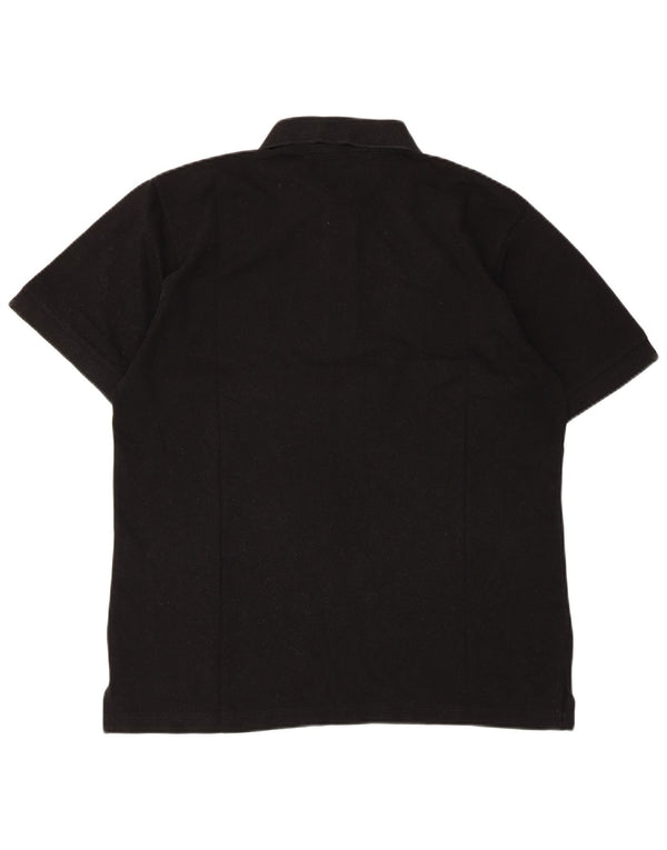 Camisa polo masculina de ajuste solto Sergio Tacchini XS de algodão preto