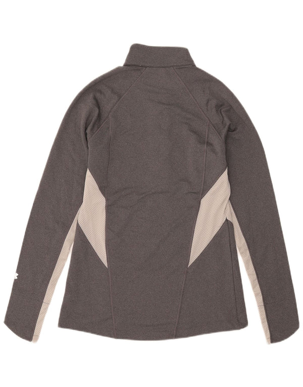 Under Armour Mens Cold Gear Pulôver Treino Top Cinza Médio Colourblock
