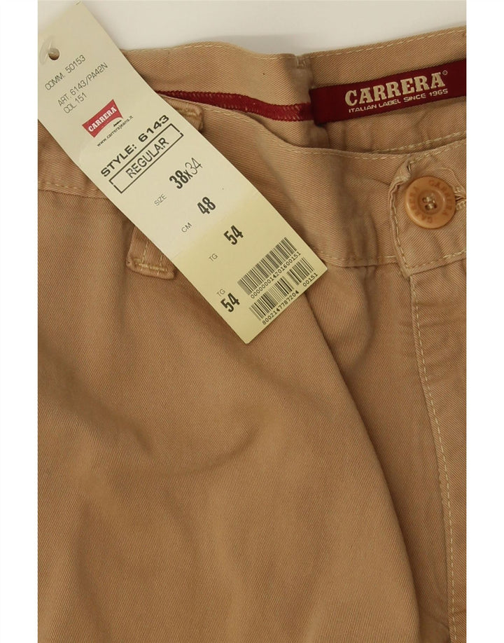 CARRERA Mens Regular Straight Chino Trousers W38 L34 Beige Cotton Vintage Carrera and Second-Hand Carrera from Messina Hembry 