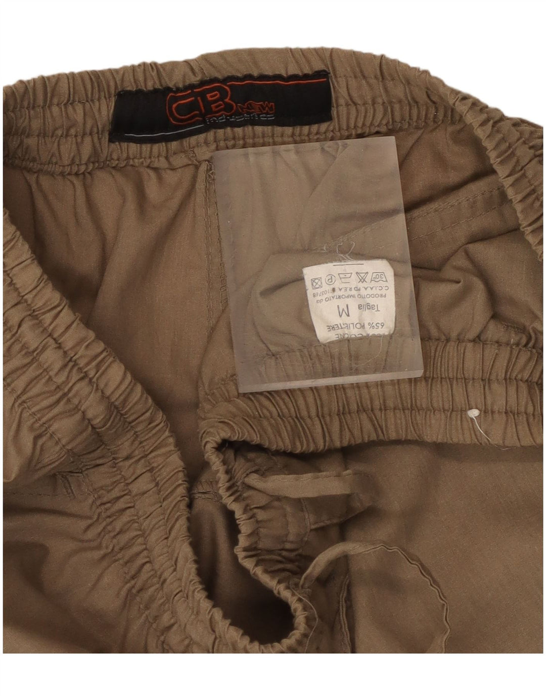 Calça cargo feminina vintage reta média W30 L31 algodão bege