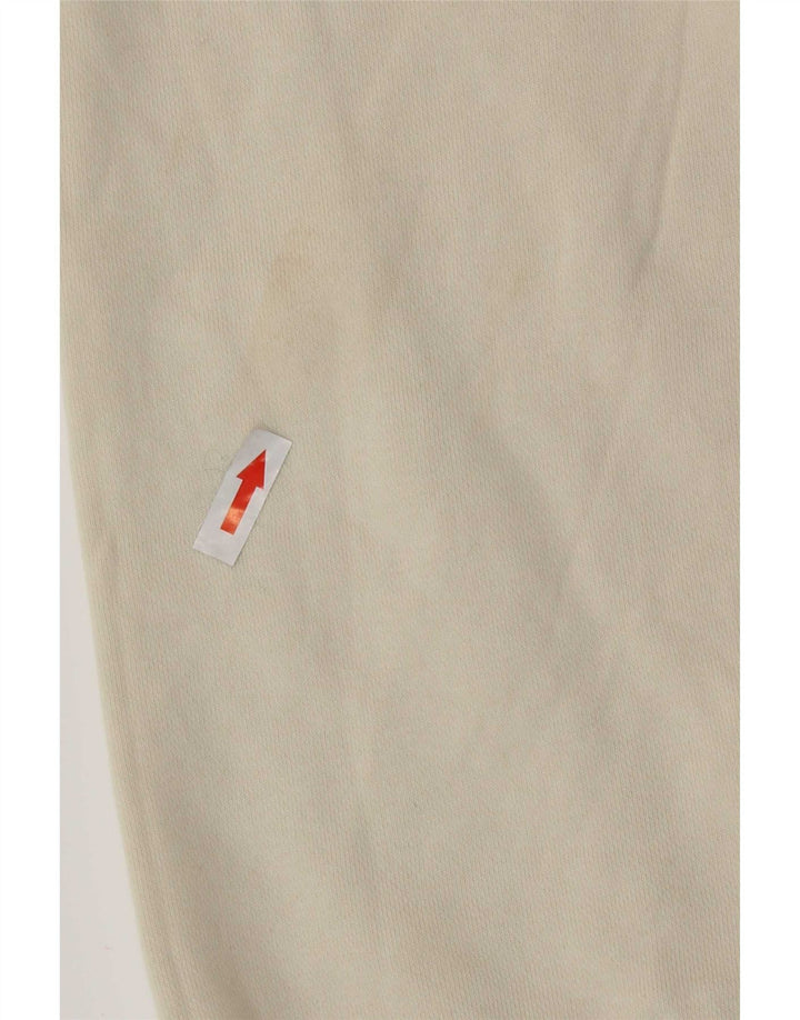 Nike Womens Crop Oversized Moletom Jumper UK 14 Médio Off White Algodão