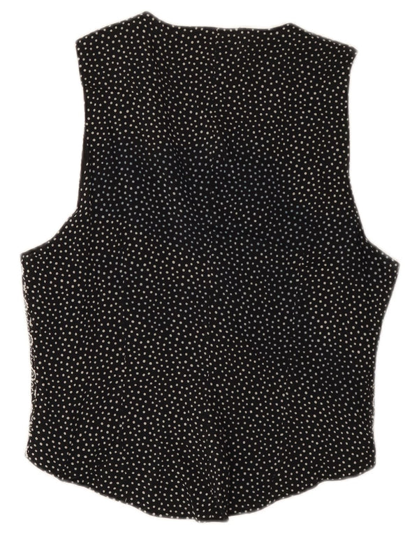 Colete feminino vintage IT 46 grande preto geométrico