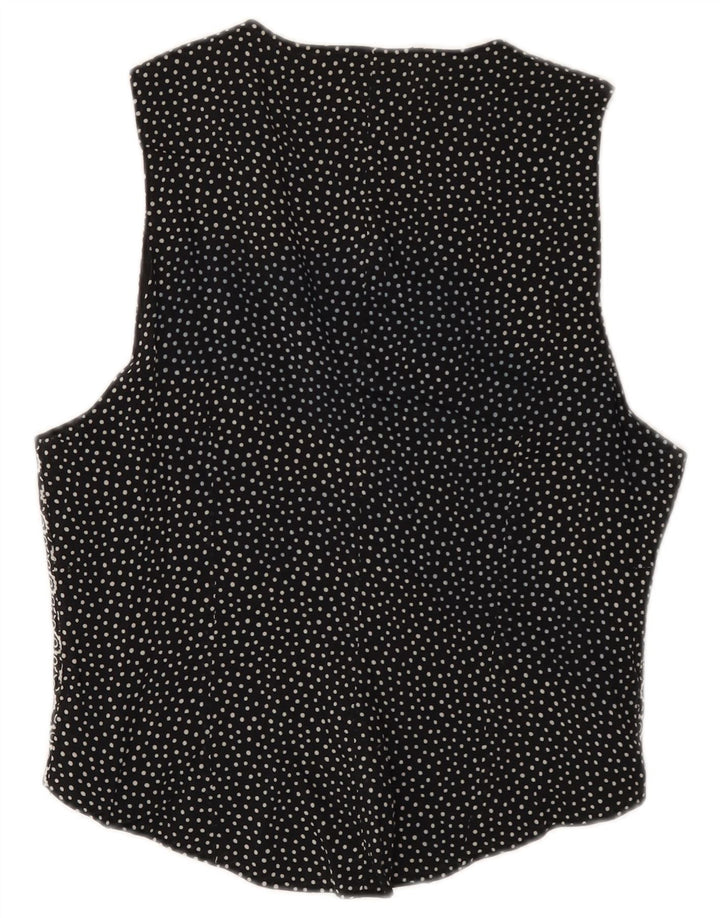 Colete feminino vintage IT 46 grande preto geométrico