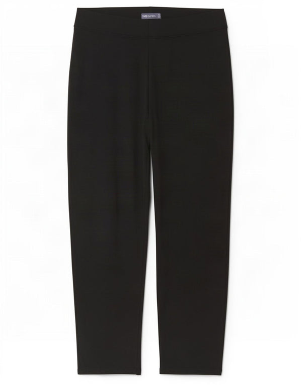 Calça de treino feminina Marks & Spencer Reino Unido 16 grande algodão preto