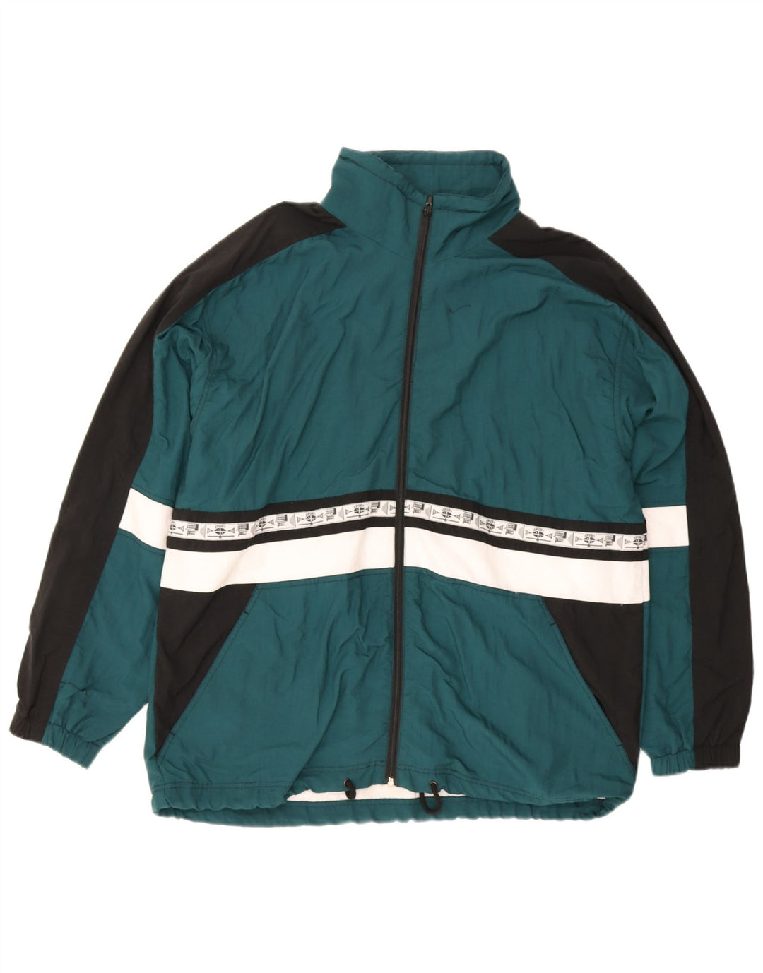 Jaqueta corta-vento masculina Crane EU 48/50 verde médio colorblock esportivo