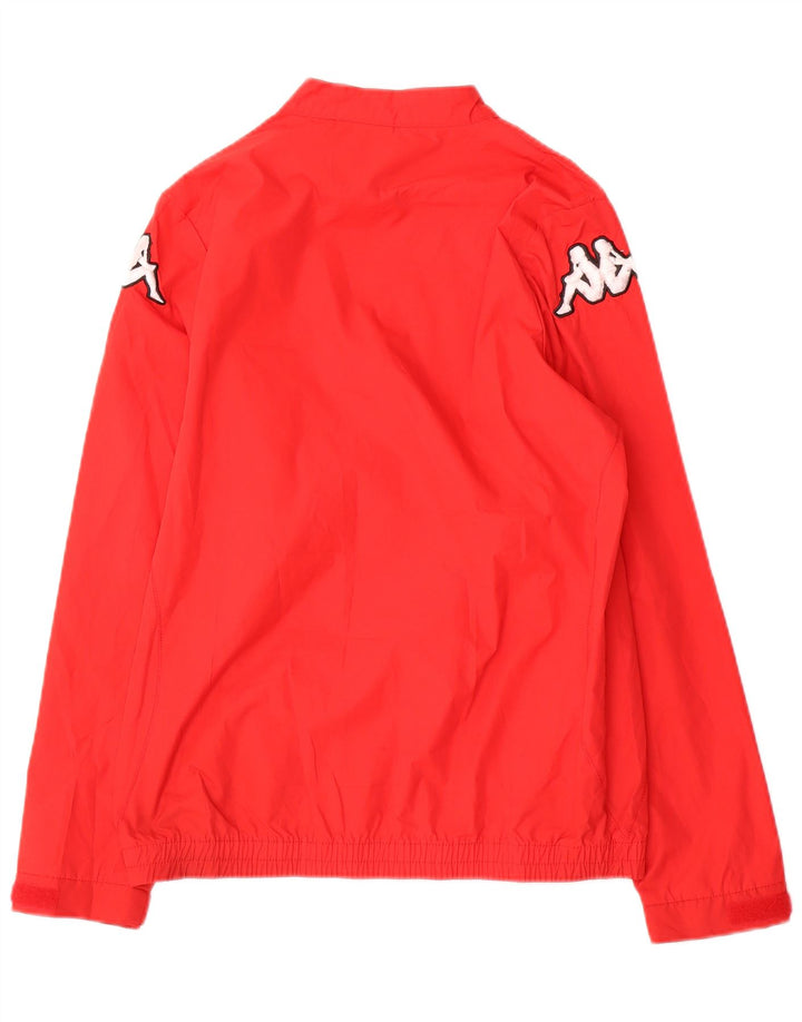 Kappa Boys Graphic Zip Neck Pulôver Treino Top 13-14 Anos Vermelho