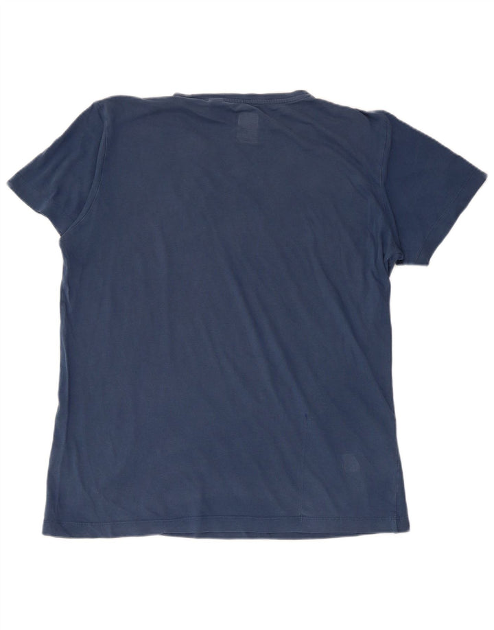 Camiseta masculina K-WAY top grande algodão azul
