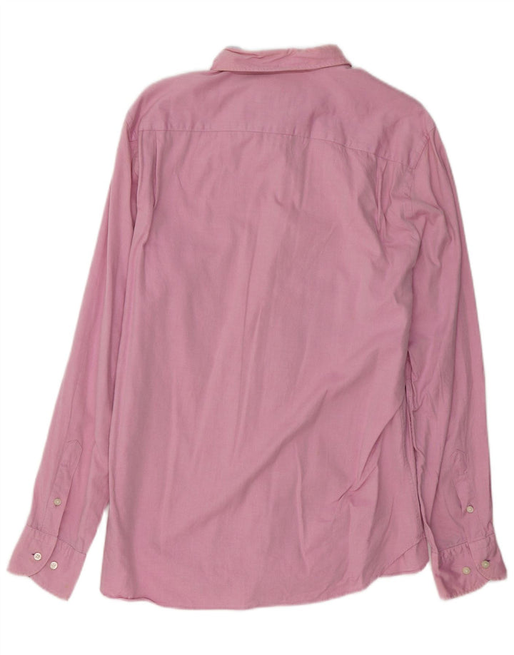 Camisa masculina MASSIMO DUTTI grande algodão rosa