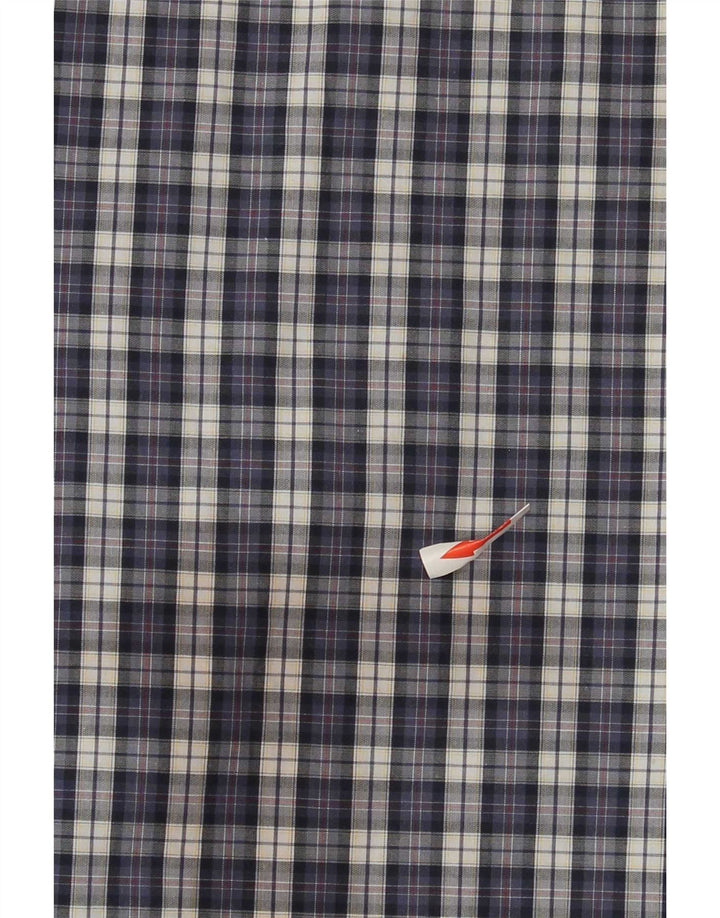Camisa masculina de ajuste regular Best Company 2XL algodão xadrez azul marinho