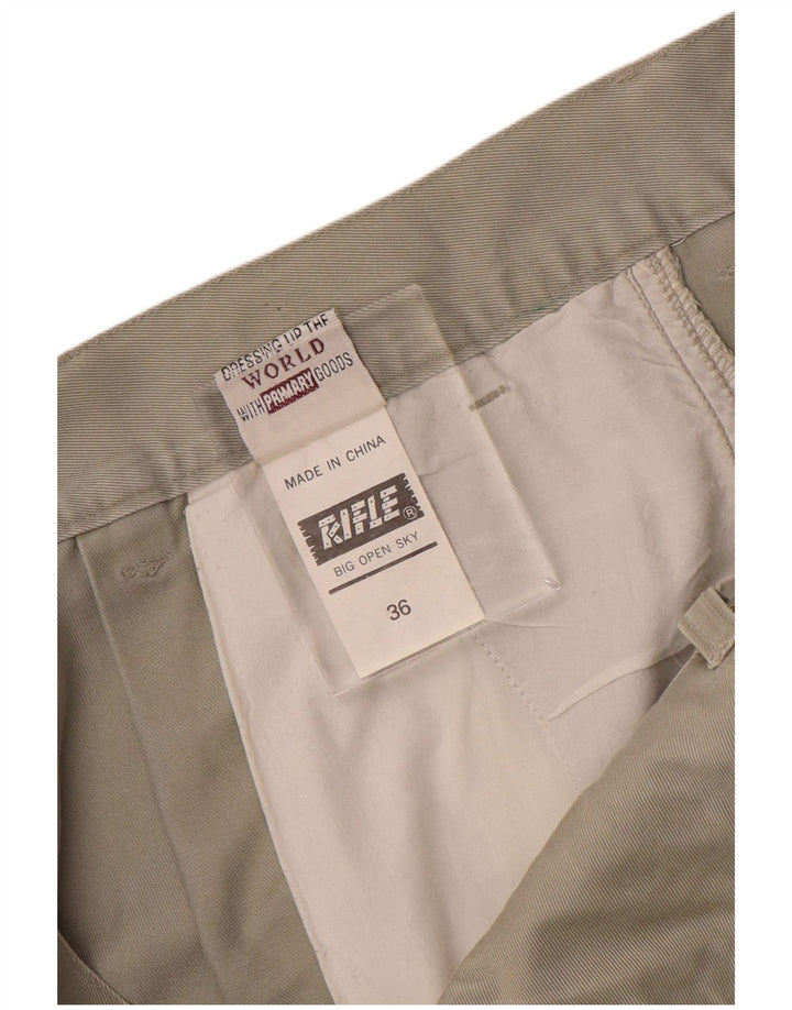 Rifle Mens Cargo Shorts W36 Grande Algodão Cinza