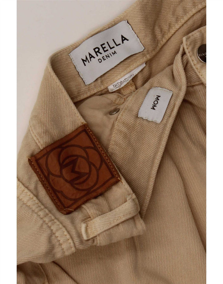 Calça jeans feminina Marella Mom Tapered W28 L26 Bege