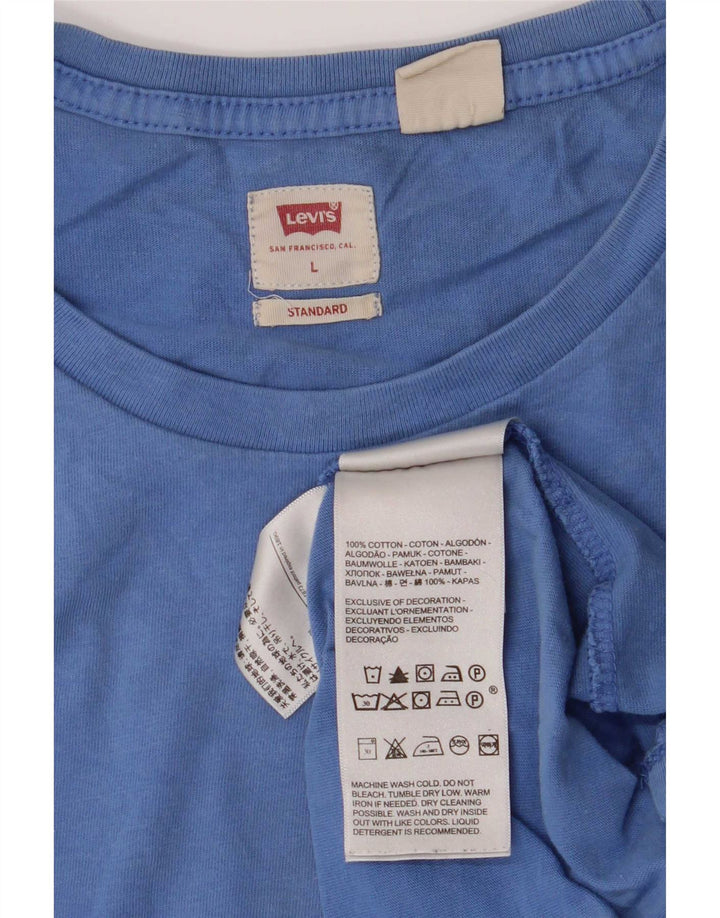 Camiseta masculina padrão Levi's Top grande algodão azul