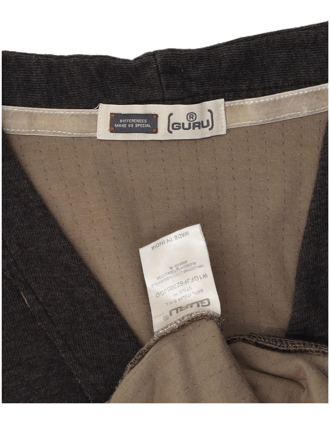Suéter cardigan masculino Guru pequeno algodão cinza