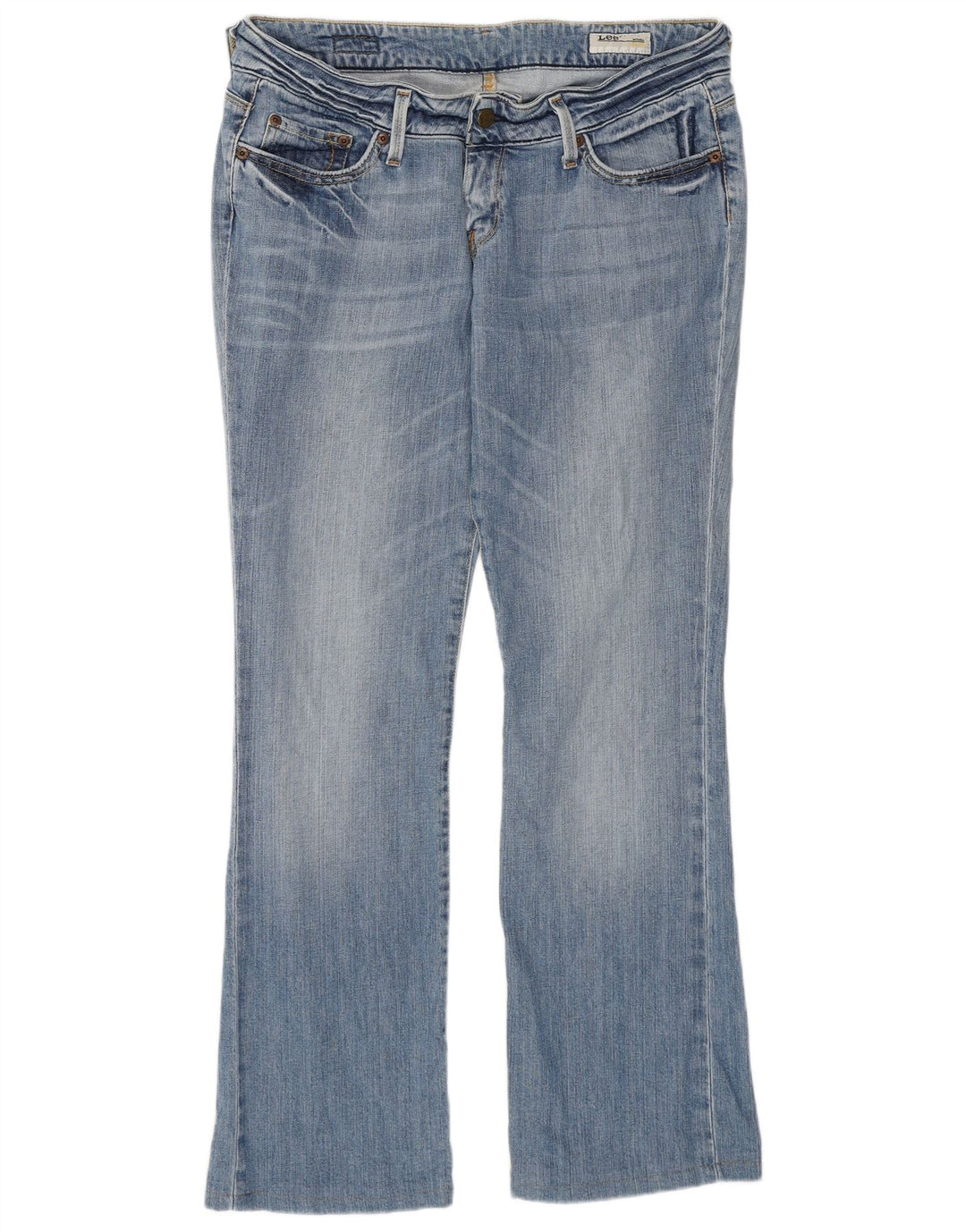 Lee Womens Coral Bootcut Jeans W32 L29 Azul Algodão