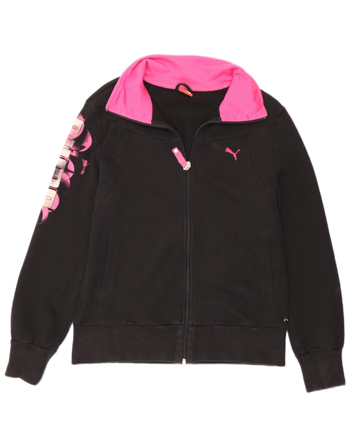 Jaqueta feminina Puma Graphic Tracksuit Top UK 14 Médio Preto