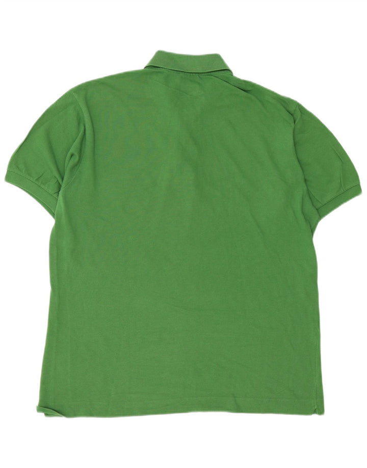 Camisa polo masculina Lacoste tamanho 4 algodão verde médio