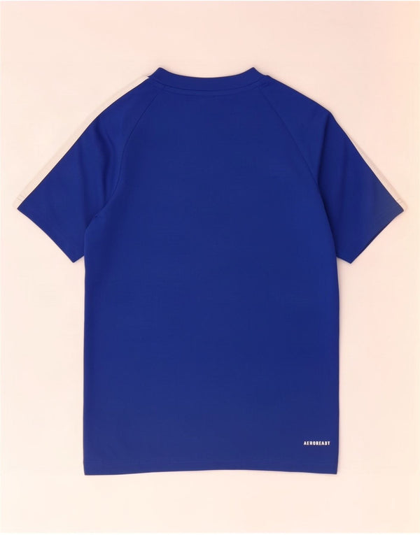 Camiseta Adidas Menino Aeroready Top 11-12 Anos Azul Poliéster