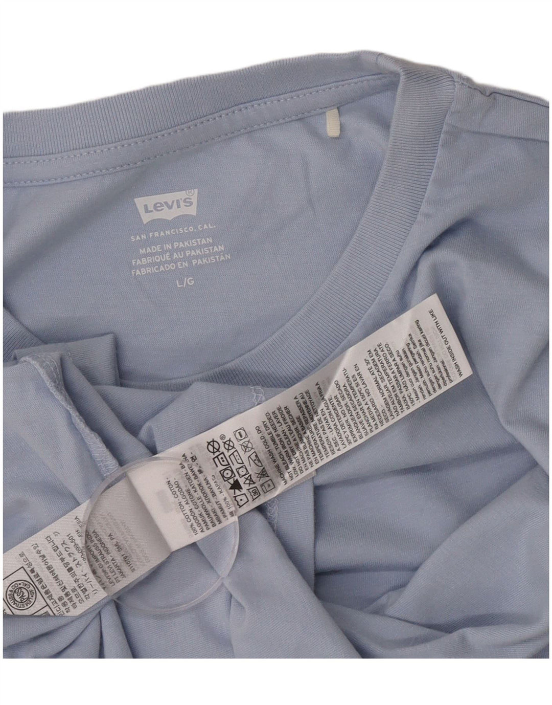 Camiseta feminina Levi's UK 16 grande algodão azul