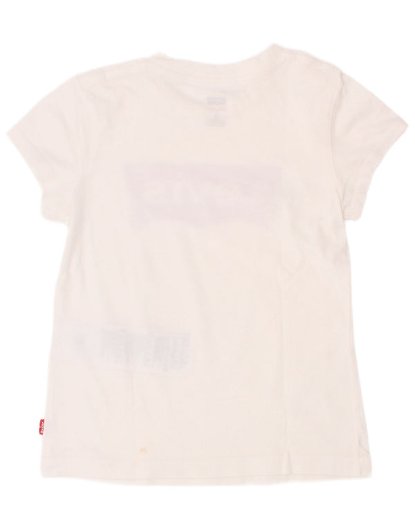 Levi's Boys Graphic T-Shirt Top 4-5 Years White Cotton