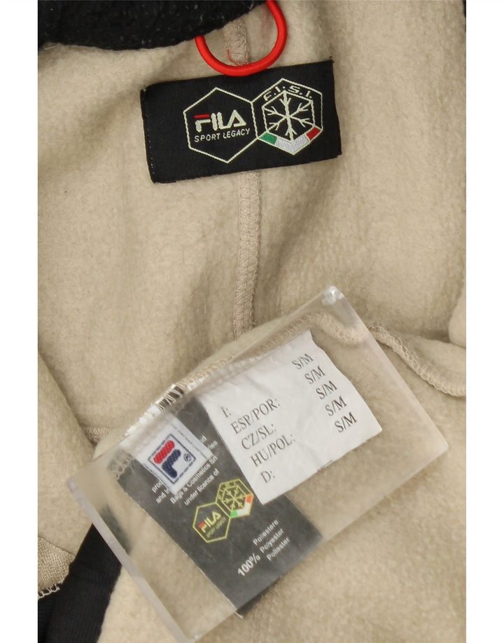 Jaqueta de lã masculina FILA UK 36 poliéster colorblock bege pequeno