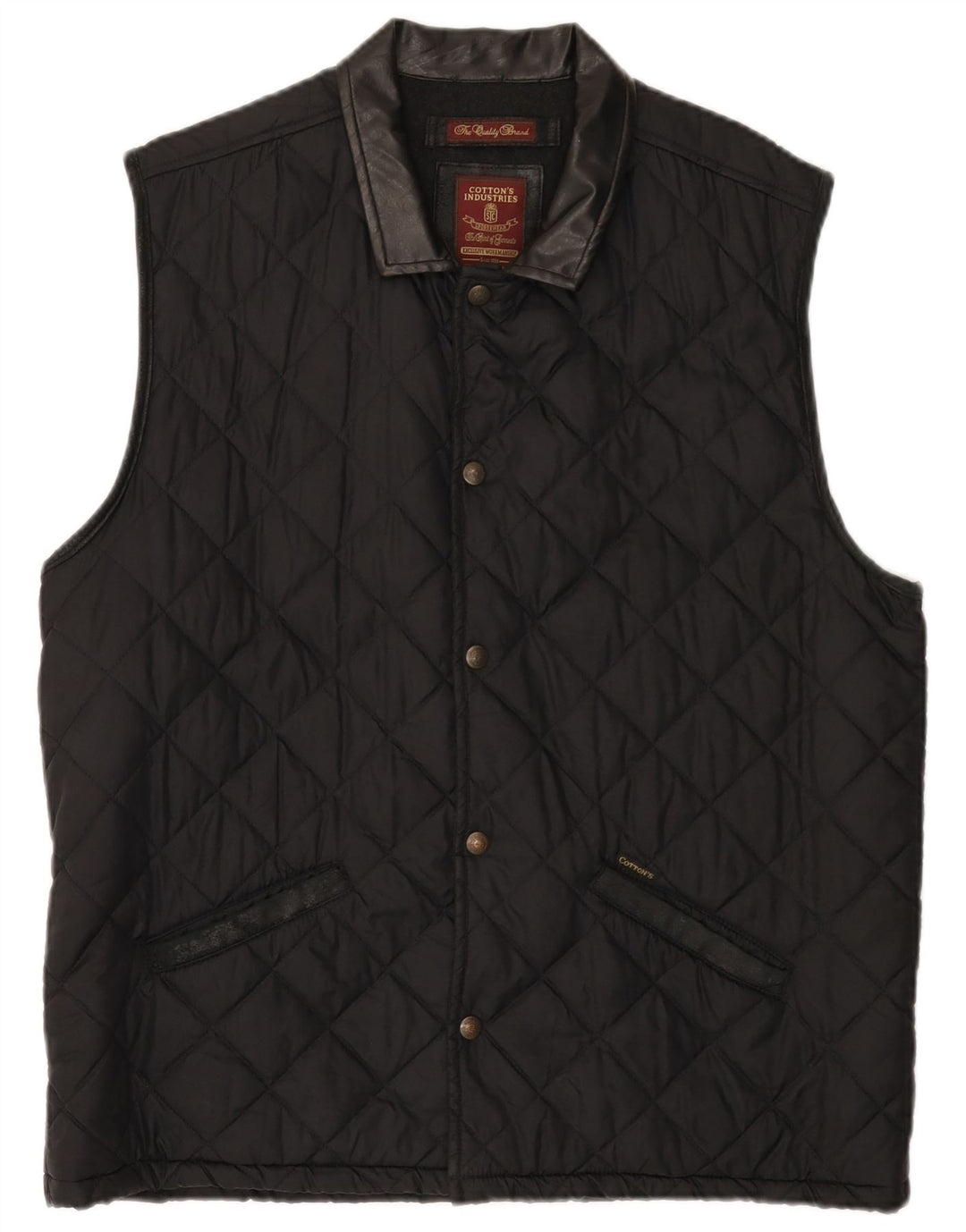 Colete acolchoado masculino Cotton's Industries UK 38 médio preto