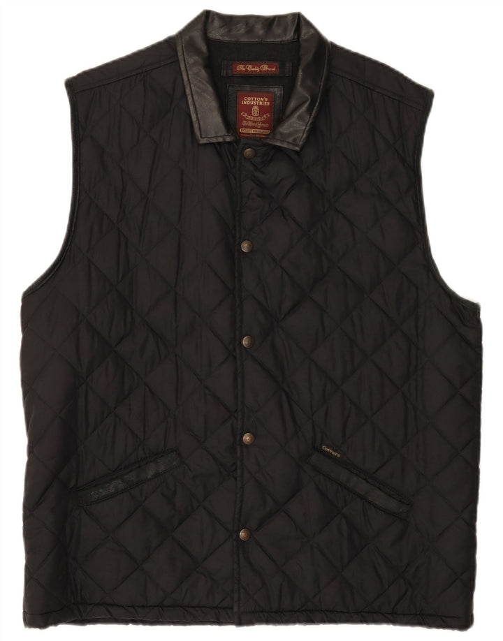 Colete acolchoado masculino Cotton's Industries UK 38 médio preto