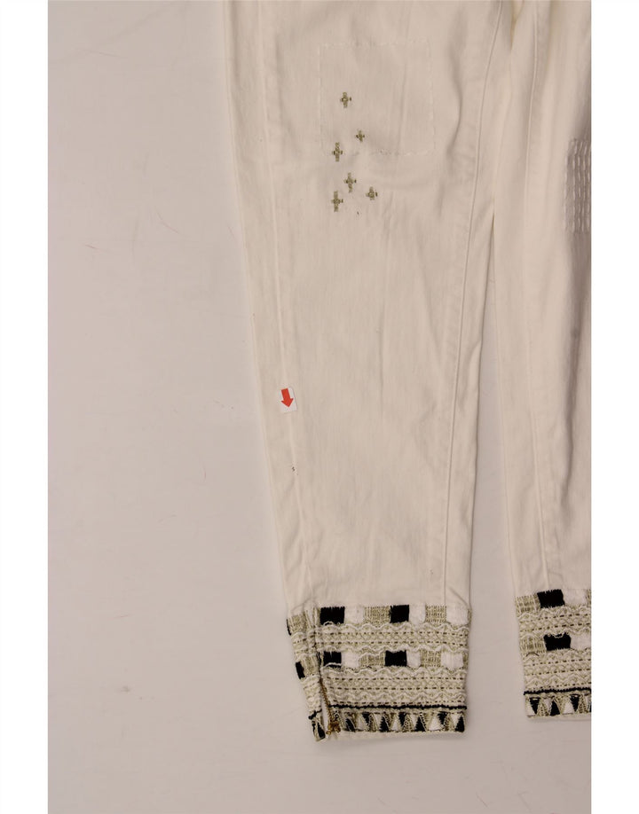 DESIGUAL Womens Slim Jeans W32 L27 White Cotton Vintage Desigual and Second-Hand Desigual from Messina Hembry 