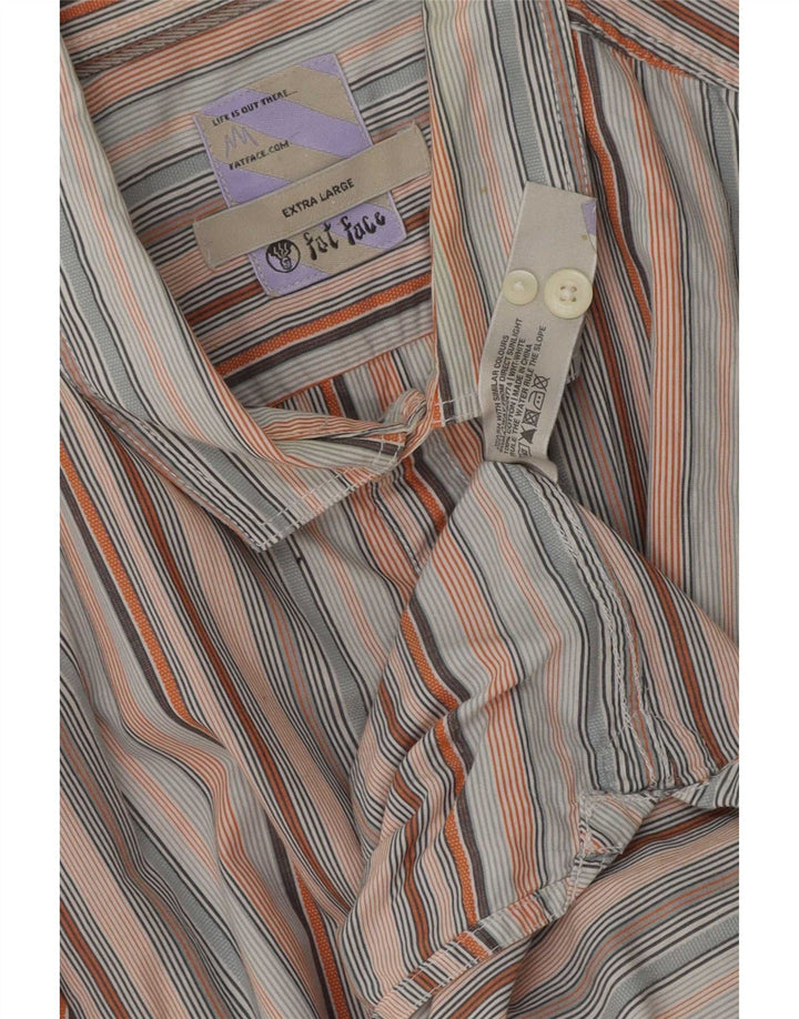 Camisa masculina Fat Face XL algodão listrado multicolorido
