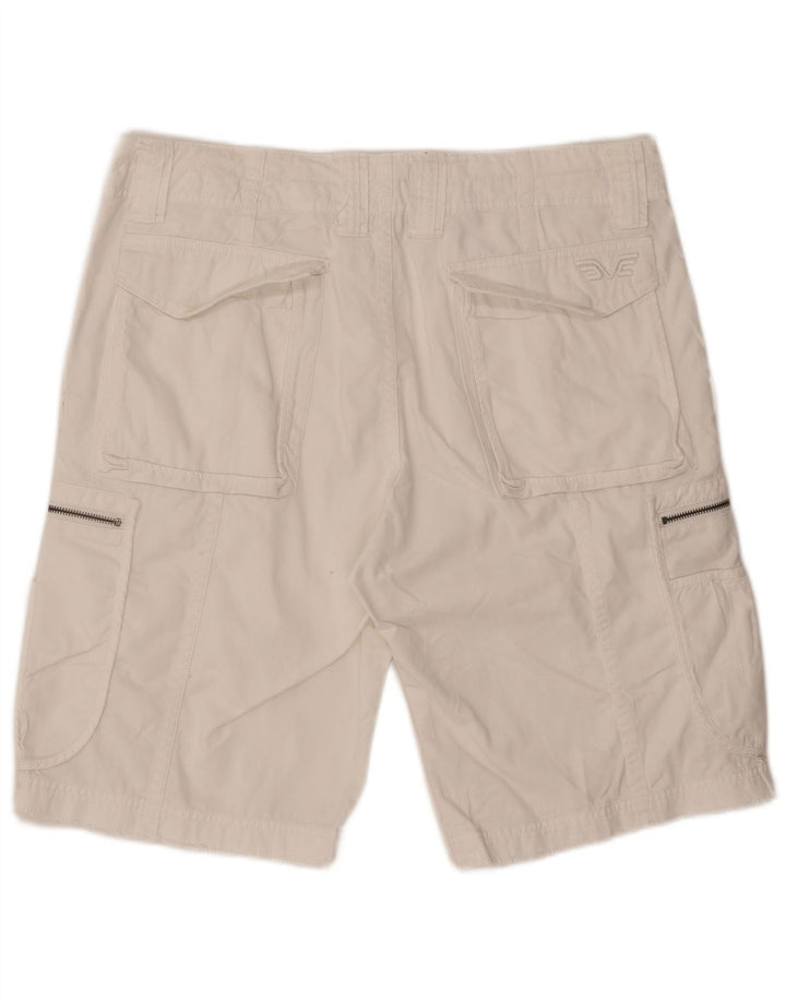Shorts cargo masculino French Connection W36 grande algodão branco